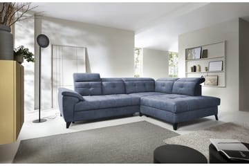 Inferne 5-seters Sofa med Sjeselong - Mørkeblå - Møbler - Sofaer - Sofaer med sjeselong