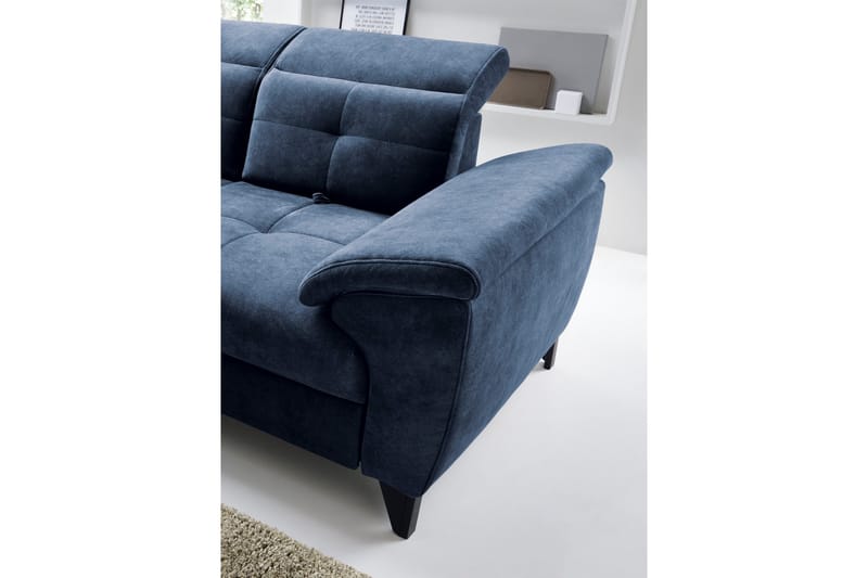 Inferne 5-seters Sofa med Sjeselong - Mørkeblå - Møbler - Sofaer - Sofaer med sjeselong