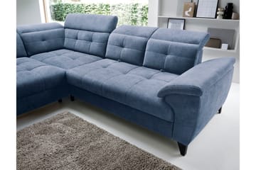 Inferne 5-seters Sofa med Sjeselong - Mørkeblå - Møbler - Sofaer - Sofaer med sjeselong