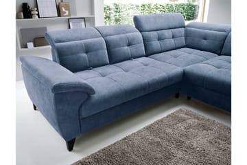 Inferne 5-seters Sofa med Sjeselong - Mørkeblå - Møbler - Sofaer - Sofaer med sjeselong