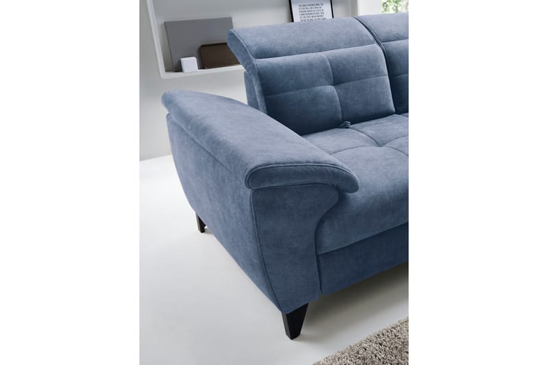 Inferne 5-seters Sofa med Sjeselong - Mørkeblå - Møbler - Sofaer - Sofaer med sjeselong