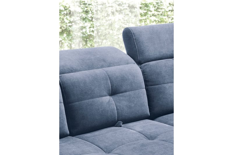 Inferne 5-seters Sofa med Sjeselong - Mørkeblå - Møbler - Sofaer - Sofaer med sjeselong