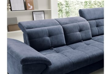 Inferne 5-seters Sofa med Sjeselong - Mørkeblå - Møbler - Sofaer - Fløyelssofaer