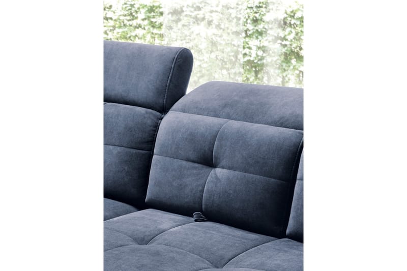 Inferne 5-seters Sofa med Sjeselong - Mørkeblå - Møbler - Sofaer - Fløyelssofaer