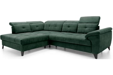 Inferne 5-seters Sofa med Sjeselong - Mørkegrønn - Møbler - Sofaer - Sofaer med sjeselong