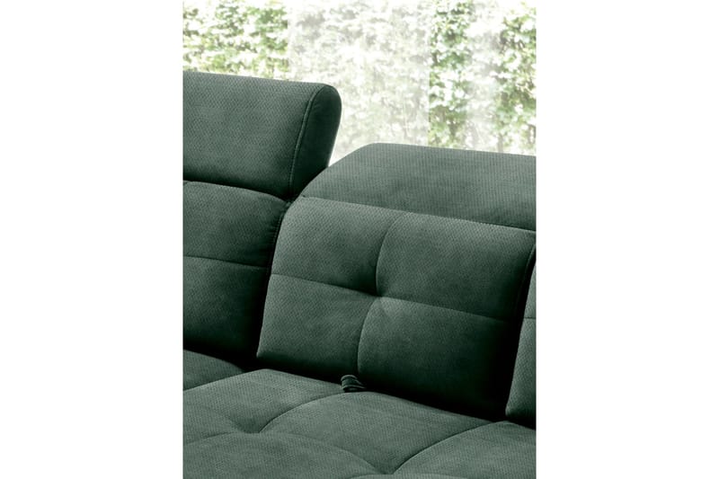 Inferne 5-seters Sofa med Sjeselong - Mørkegrønn - Møbler - Sofaer - Sofaer med sjeselong