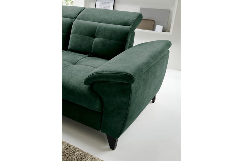 Inferne 5-seters Sofa med Sjeselong - Mørkegrønn - Møbler - Sofaer - Sofaer med sjeselong