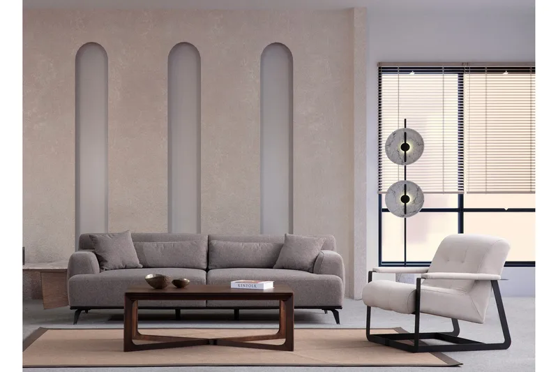 Jaguar 3-seters Sofa - Brun/Grå - Møbler - Sofaer - 3 seter sofa