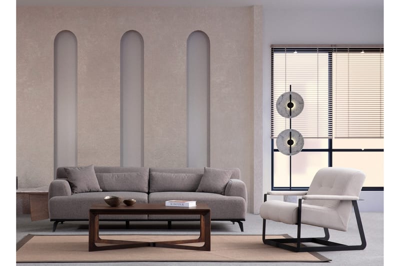 Jaguar 3-seters Sofa - Brun/Grå - Møbler - Sofaer - 3 seter sofa