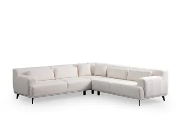 Jaguar 4-seters Sofa med Divan - Hvit - Møbler - Sofaer - Sofaer med sjeselong - 4 seters sofa med divan
