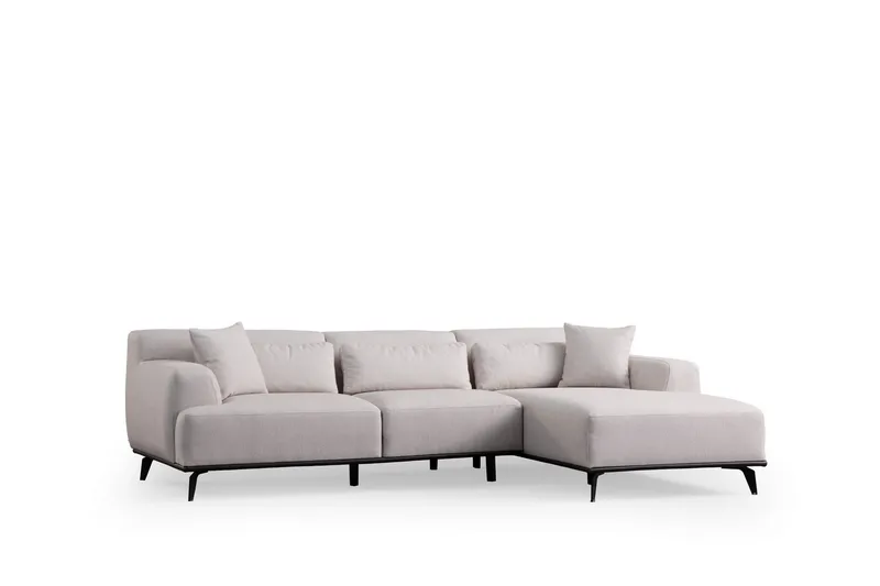 Jaguar 4-seters Sofa med Divan - Hvit - Møbler - Sofaer - Sofaer med sjeselong - 4 seters sofa med divan
