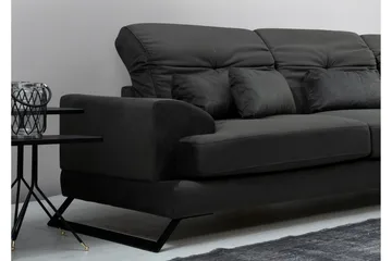 Jaraad Hjørnesofa med Divan Høyre - Svart - Møbler - Sofaer - Sofaer med sjeselong