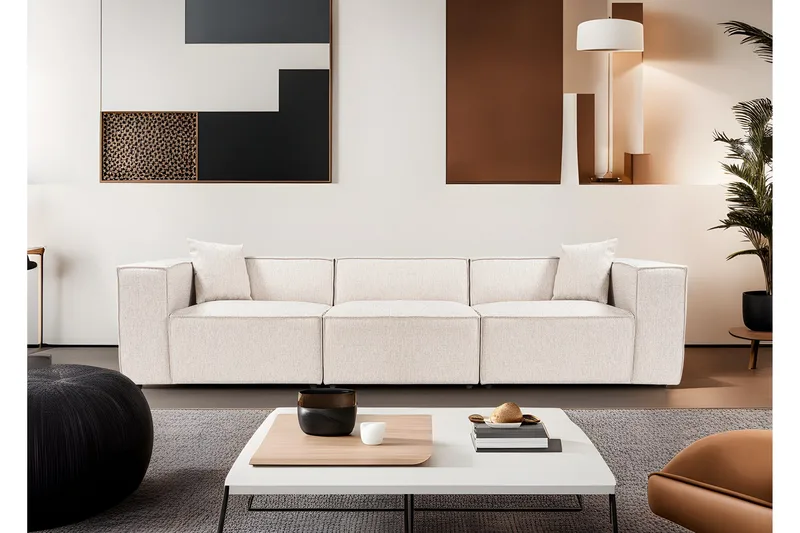 Kaolins Sofa 3-seter - Lys brun - Møbler - Sofaer - 3 seter sofa