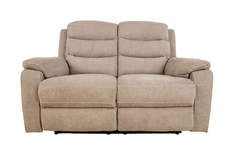 Hvilesofa 2-seter Mimi 153x93x102 cm Lys grå bøk - Reclinersofaer - 2 seters kinosofa & reclinersofa