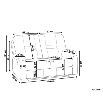 2-seters sofa Rovik - Beige - Møbler - Sofaer - Reclinersofaer