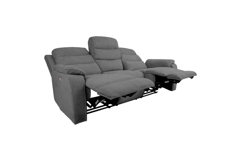 Mimi Reclinersoffa 3-sits Grå NO_BRAND Grey - Møbler - Sofaer - Reclinersofaer - 3 seters kinosofa & reclinersofa