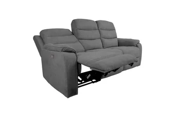 Mimi Reclinersoffa 3-sits Grå NO_BRAND Grey - Møbler - Sofaer - Reclinersofaer - 3 seters kinosofa & reclinersofa