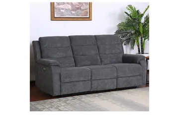 Mimi Reclinersoffa 3-sits Grå NO_BRAND Grey - Møbler - Sofaer - Reclinersofaer - 3 seters kinosofa & reclinersofa