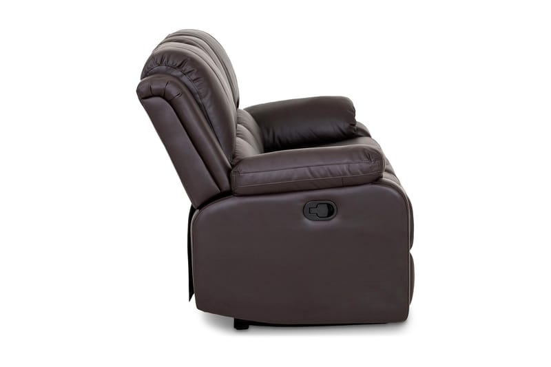 Reclinersofa Navarro 3-seter Kunstlær - Brun - Møbler - Sofaer - Reclinersofaer - 3 seters kinosofa & reclinersofa