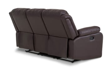 Reclinersofa Navarro 3-seter Kunstlær - Brun - Møbler - Sofaer - Reclinersofaer - 3 seters kinosofa & reclinersofa