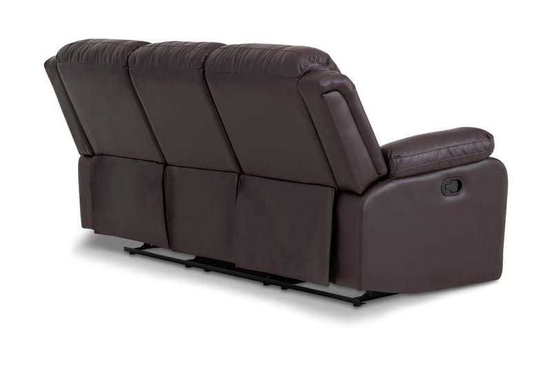 Reclinersofa Navarro 3-seter Kunstlær - Brun - Møbler - Sofaer - Reclinersofaer - 3 seters kinosofa & reclinersofa
