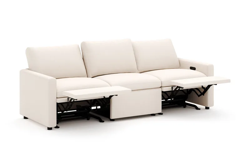 Barsele 3-seter Elektrisk Reclinersofa - Beige - Møbler - Sofaer - Reclinersofaer