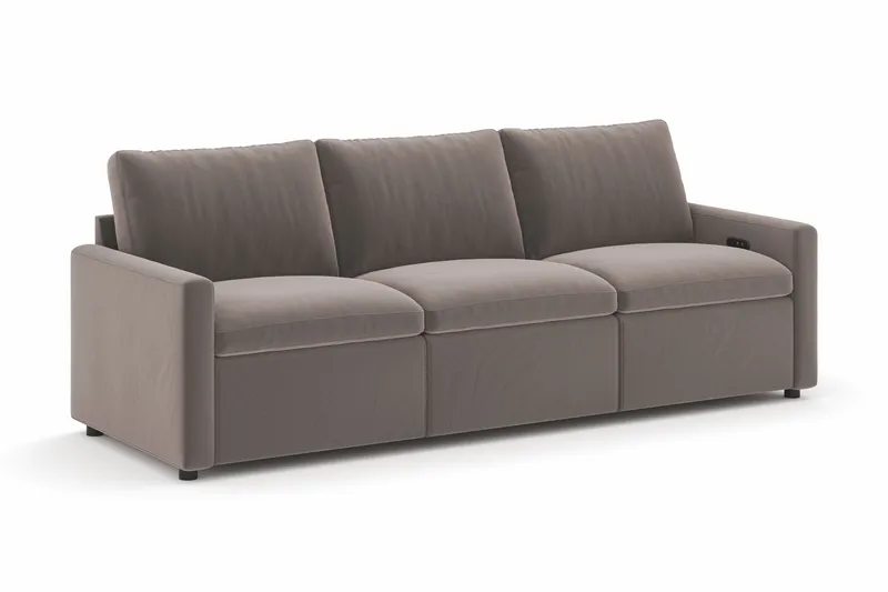Barsele 3-seter Elektrisk Reclinersofa - Brun - Møbler - Sofaer - Reclinersofaer