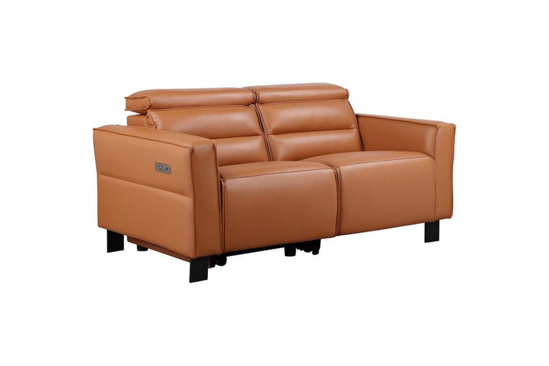 Carpari 2-seter Reclinersofa 162 cm med Justerbare Nakkestøtter i Skinn - Brun - Møbler - Sofaer - Reclinersofaer
