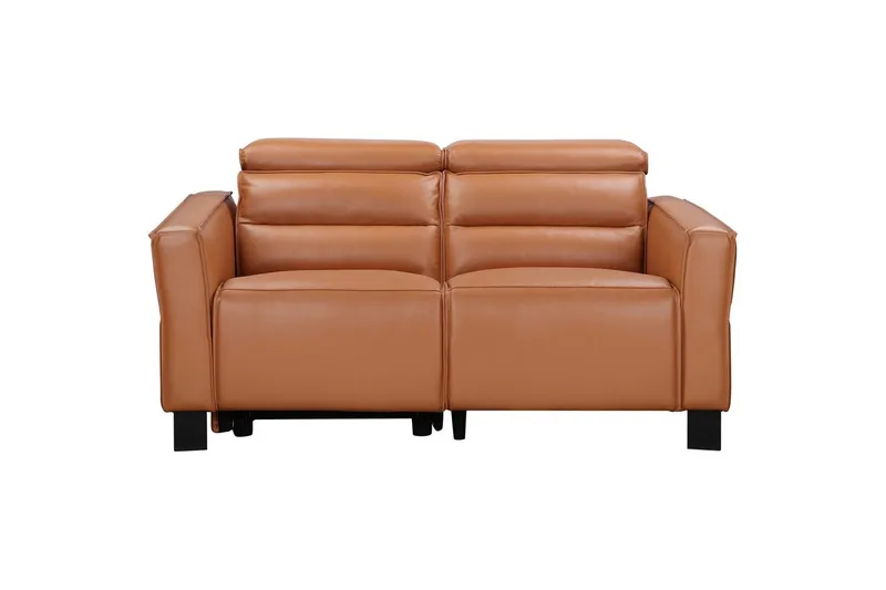 Carpari 2-seter Reclinersofa 162 cm med Justerbare Nakkestøtter i Skinn, Brun