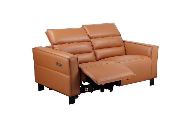 Carpari 2-seter Reclinersofa 162 cm med Justerbare Nakkestøtter i Skinn - Brun - Møbler - Sofaer - Reclinersofaer