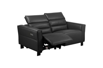 Carpari 2-seter Reclinersofa 162 cm med Justerbare Nakkestøtter i Skinn - Svart - Møbler - Sofaer - Reclinersofaer