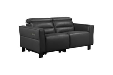 Carpari 2-seter Reclinersofa 162 cm med Justerbare Nakkestøtter i Skinn - Svart - Møbler - Sofaer - Reclinersofaer