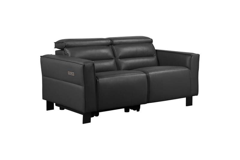 Carpari 2-seter Reclinersofa 162 cm med Justerbare Nakkestøtter i Skinn - Svart - Møbler - Sofaer - Reclinersofaer