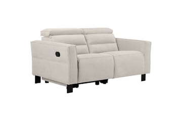 Carpari Dyp 2-seter Kinosofa med Recliner i Stoff - Hvit - Møbler - Sofaer - Reclinersofaer