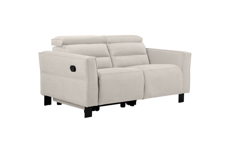 Carpari Dyp 2-seter Kinosofa med Recliner i Stoff - Hvit - Møbler - Sofaer - Reclinersofaer