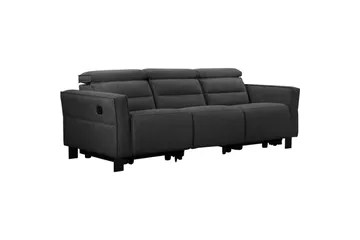 Carpari Dyp 3-seter Kinosofa med Recliner i Stoff - Grå - Møbler - Sofaer - Reclinersofaer