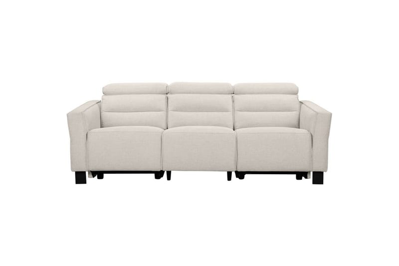 Carpari Dyp 3-seter Kinosofa med Recliner i Stoff, Hvit