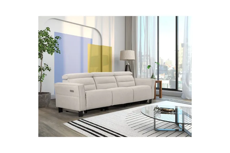 Carpari Reclinersofa 3-seter - Hvit - Møbler - Sofaer - Reclinersofaer