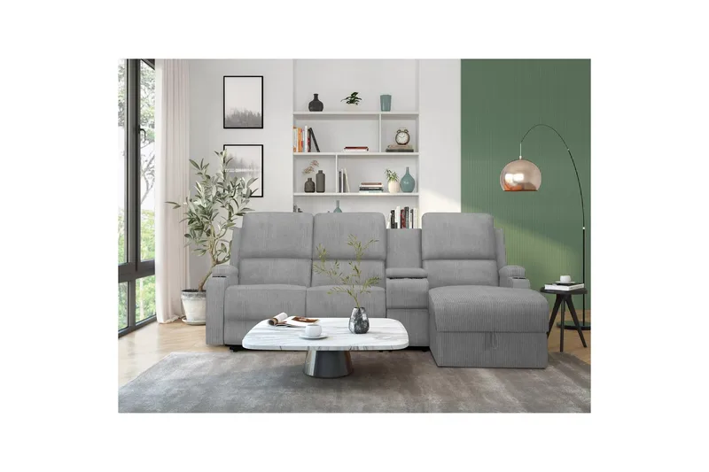 Dallas Reclinersofa 3-seter - Grå - Møbler - Sofaer - Reclinersofaer