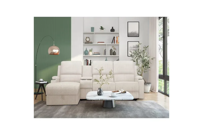 Dallas Reclinersofa 3-seter - Hvit - Møbler - Sofaer - Reclinersofaer