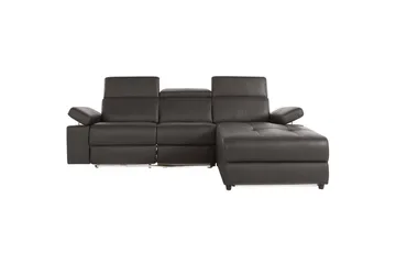 Hjørnesofa 3-seter Rayland Brun, PU, Høyre Elektrisk Recliner - Brun, PU, Høyre Elektrisk Recliner - Møbler - Sofaer - Reclinersofaer