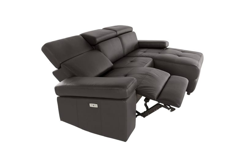 Hjørnesofa 3-seter Rayland Brun, PU, Høyre Elektrisk Recliner - Brun, PU, Høyre Elektrisk Recliner - Møbler - Sofaer - Reclinersofaer