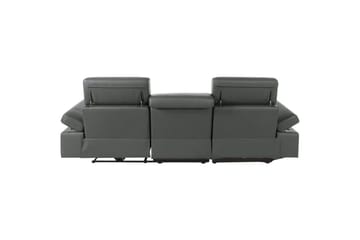 Hjørnesofa 3-seter Rayland Grå, Lær/PU, Venstre Elektrisk Recliner - Grå, Lær/PU, Venstre Elektrisk Recliner - Møbler - Sofaer - Reclinersofaer