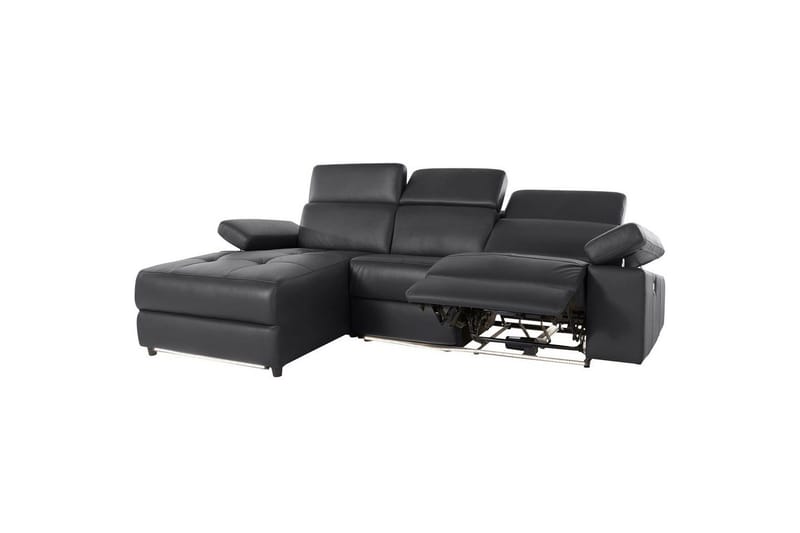 Hjørnesofa 3-seter Rayland Svart, PU, Venstre Elektrisk Recliner - Svart, PU, Venstre Elektrisk Recliner - Møbler - Sofaer - Reclinersofaer