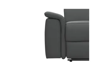 Hjørnesofa 3-seter Pareli Grå, Lær/PU, Høyre Manuell Recliner - Grå, Lær/PU, Høyre Manuell Recliner - Møbler - Sofaer - Reclinersofaer