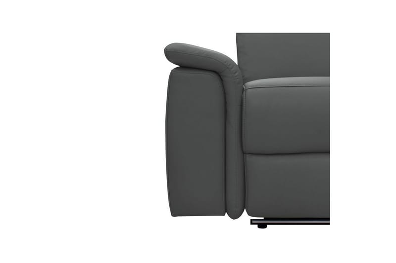 Hjørnesofa 3-seter Pareli Grå, Lær/PU, Høyre Manuell Recliner - Grå, Lær/PU, Høyre Manuell Recliner - Møbler - Sofaer - Reclinersofaer