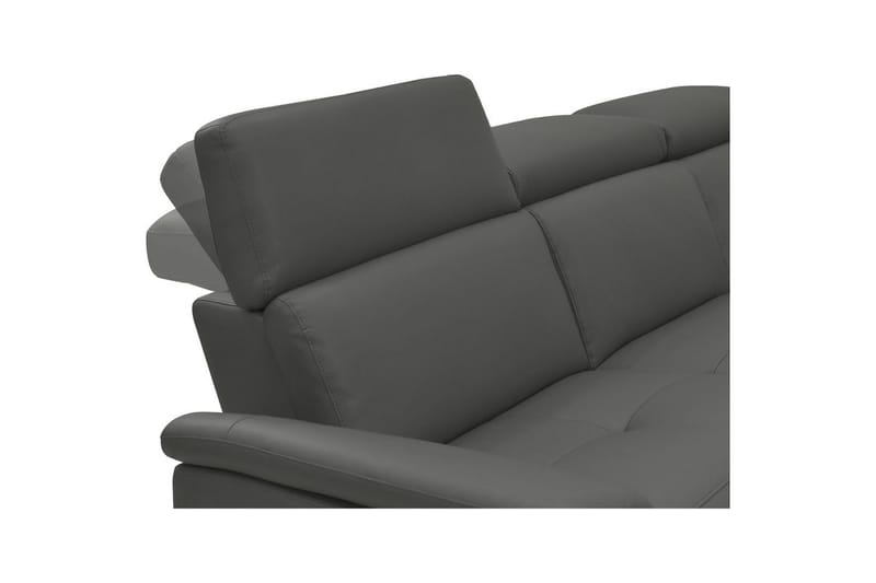 Hjørnesofa 3-seter Pareli Grå, Lær/PU, Høyre Manuell Recliner - Grå, Lær/PU, Høyre Manuell Recliner - Møbler - Sofaer - Reclinersofaer