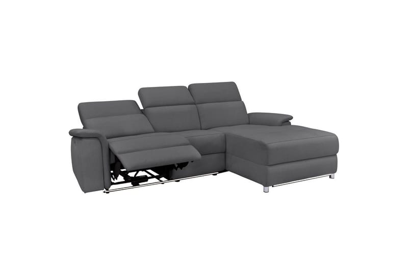 Hjørnesofa 3-seter Pareli Antrasitt, Sunday Stoff, Høyre Manuell Recliner - Antrasitt, Sunday Stoff, Høyre Manuell Recliner - Møbler - Sofaer - Reclinersofaer