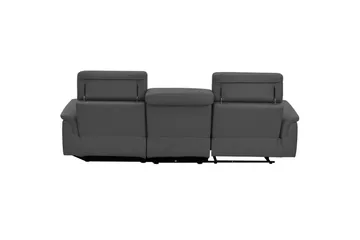 Hjørnesofa 3-seter Pareli Grå, Lær/PU, Høyre Manuell Recliner - Grå, Lær/PU, Høyre Manuell Recliner - Møbler - Sofaer - Reclinersofaer