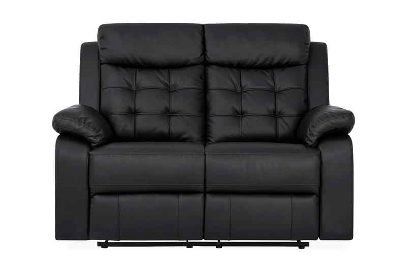 Hvilesofa Henwick 2-seter Kunstlær - Svart - Reclinersofaer - 2 seters kinosofa & reclinersofa